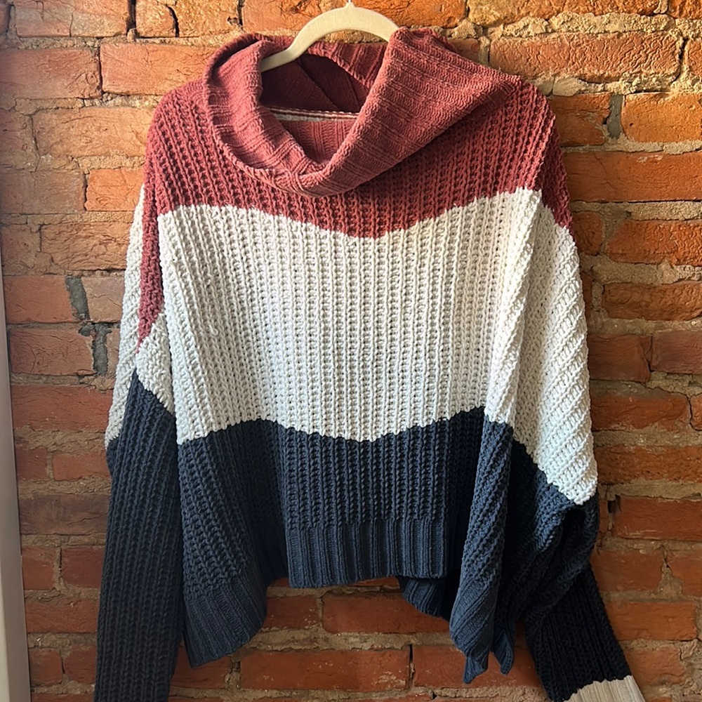 Turtleneck block colored sweater bought from local boutique!